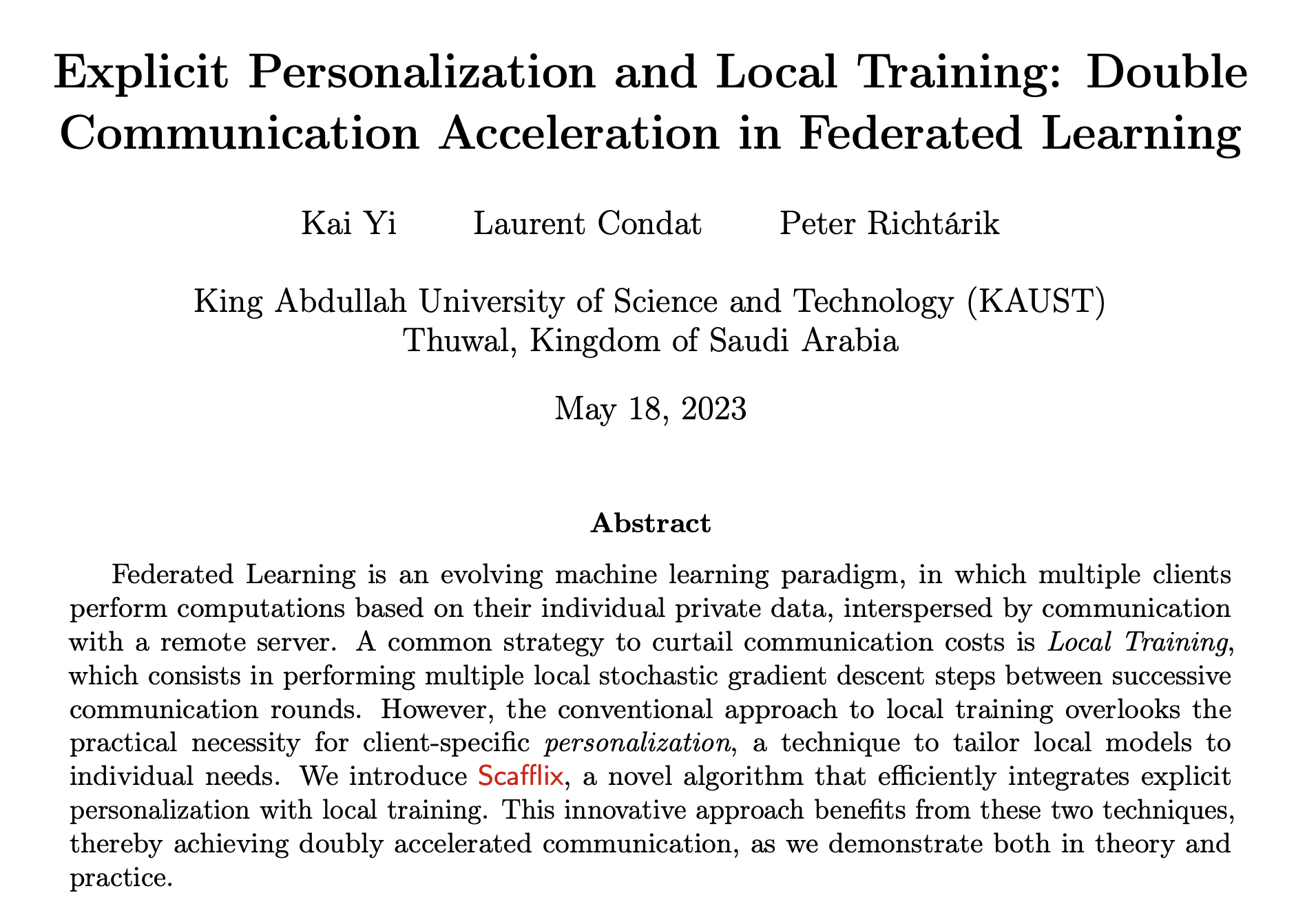 Explicit Personalization and Local Training: Double Communication Acceleration in Federated Learning