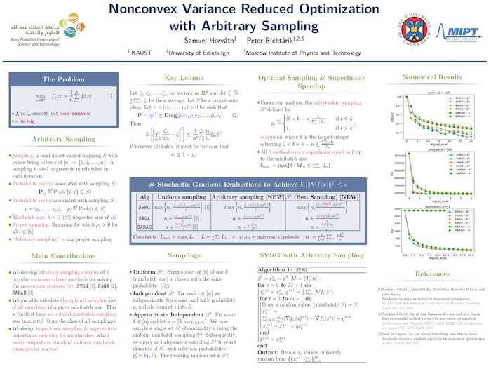 Poster
nonconvex VR opt with arbitrary sampling